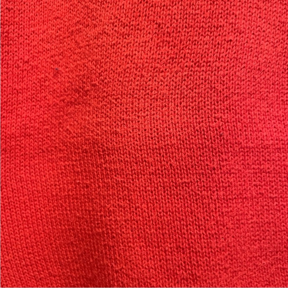 LL Bean Tank Sweater Red Cotton Henley Women’s XL Vintage USA - Picture 7 of 8